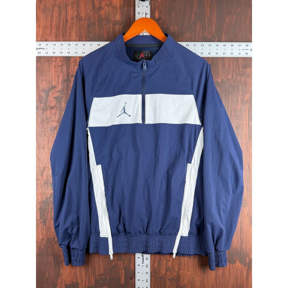 Nike Air Jordan Jumpman Woven Long Sleeve Jacket Navy Blue White CD2218 Mens XS